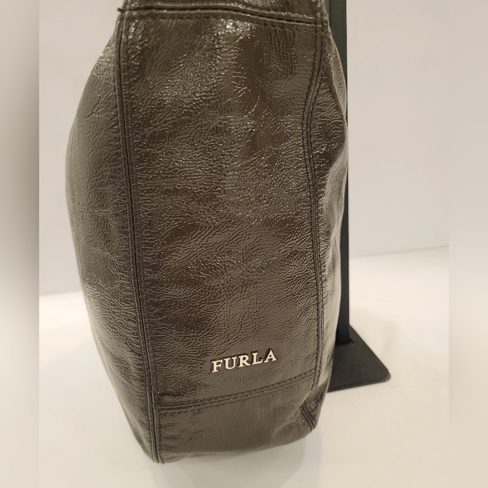 Furla Vintage Olive Green Hobo Bag - Picture 4 of 9